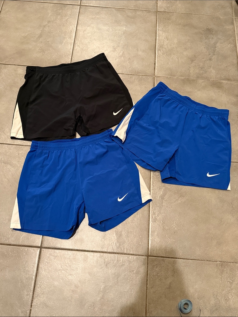 Nike Shorts Trio - Black & Royal Blue with White Panels